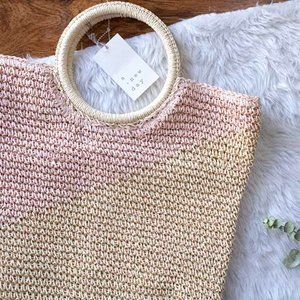 woven/crochet boho hand bag